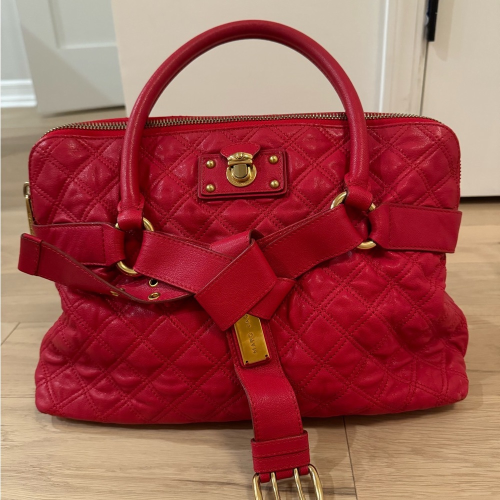 Red Quilted Handbag